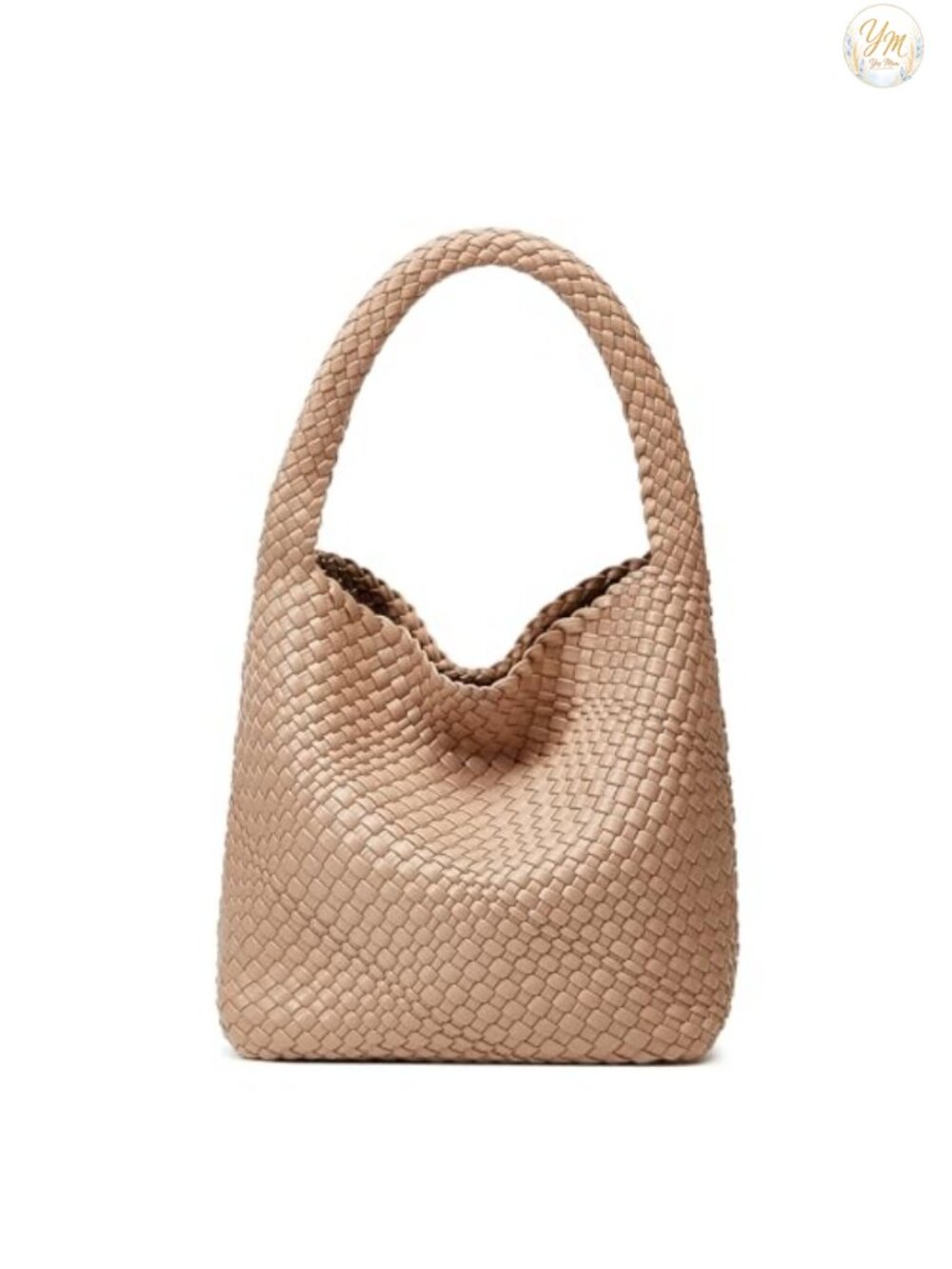 Handwoven Vegan Leather Tote Bag with Detachable Clutch